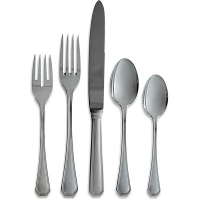 Ensemble de couverts en argent sterling 5 pièces Octagonale, service pour 1 personne