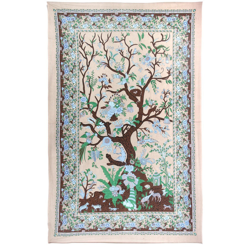 Tapisserie en coton arbre de vie