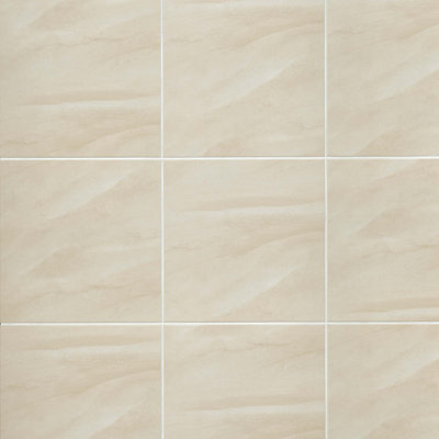 Carreau de porcelaine beige mat 18 po x 18 po Winslow