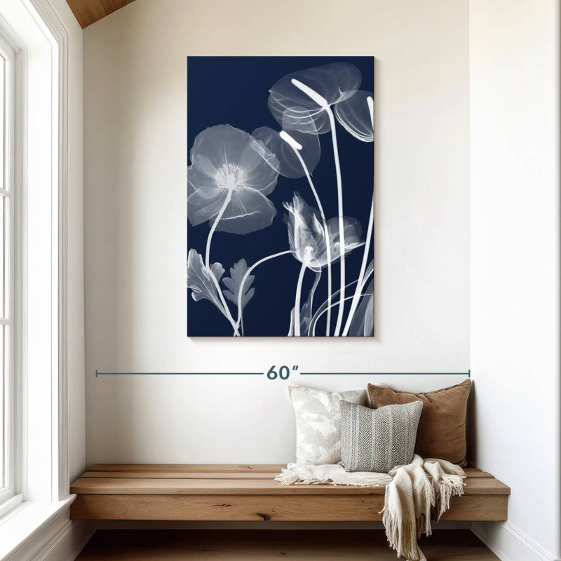 Harnek Navy Flora, 45" H x 30" W