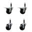 Ensemble de roulettes extensibles en caoutchouc dur 3/4 po