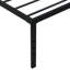 Structure de lit simple en métal noir robuste offrant une installation facile, un fonctionnement silencieux, un support de grande capacité, un matelas réparti uniformément sous le rangement et des trous pour les pièces, convient à différentes chambres à coucher-131840639