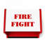 Table de chevet avec tiroirs et casier de rangement ouvert Kids Fire Truck