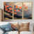 Toile avec cadre flottant or