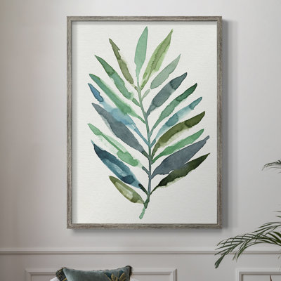 Palm Frond Flow IV, reproduction encadrée - bois massif