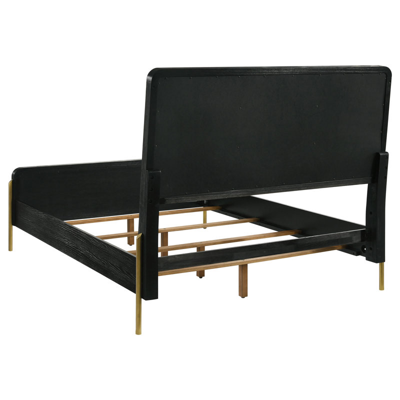 Ensemble de chambre avec grand lit 5 pièces Arini - noir et gris, Noir, Grand lit