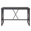 Bureau d'ordinateur X Design en bois patiné et nickel satiné-1154705530
