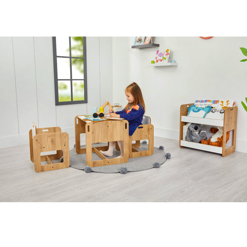 Dove Kids 3 Piece Rectangular Arts And Crafts Table and Chair Set