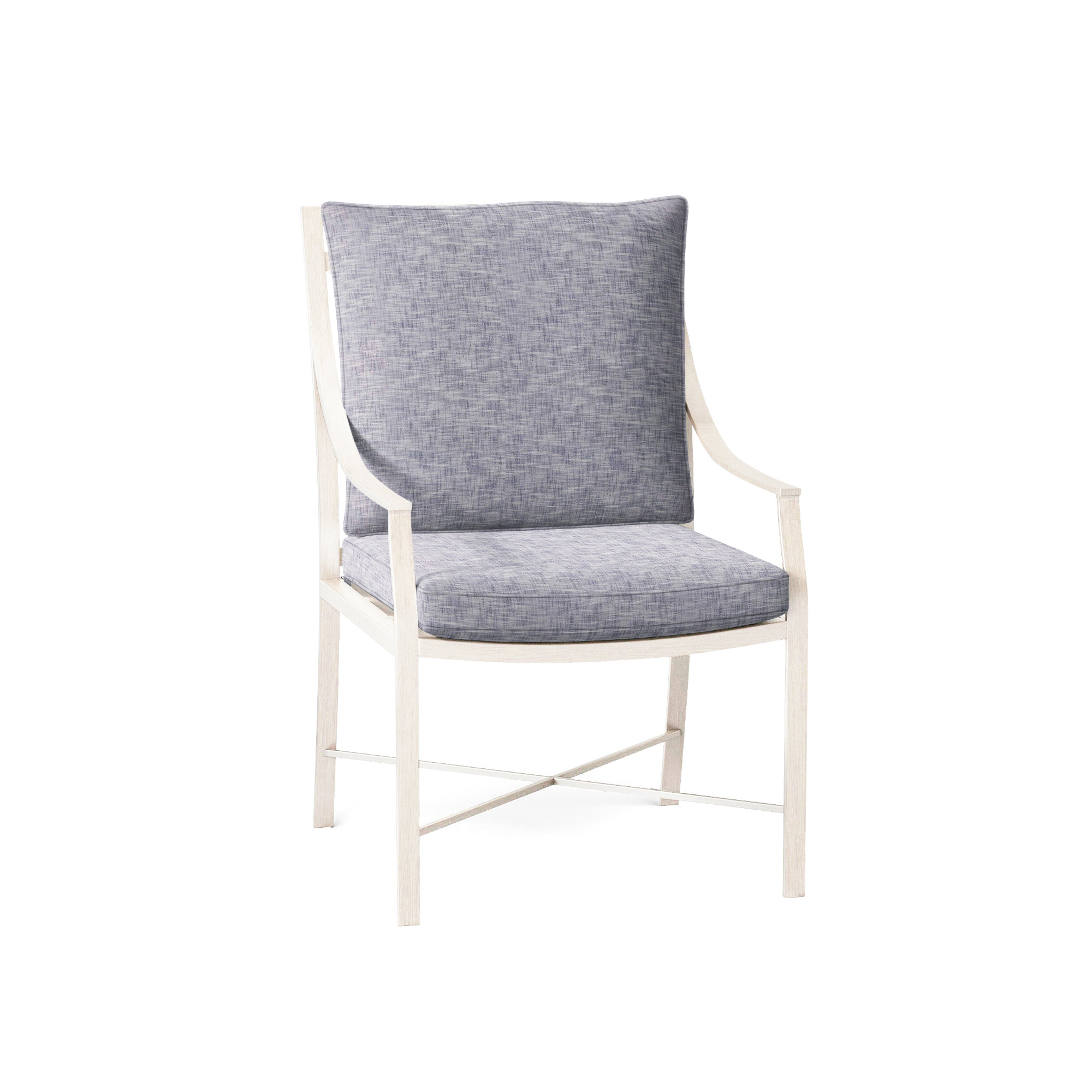 Monaco Outdoor Arm Chair, Welt, Verona Fossil, Slate Gray