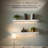 Set of 2 Floating Shelves for Wall, Solid Wood Wall Mounted Shelves with Hidden Brackets & Heavy Duty Support, Modern Farmhouse Rustic Style for Bathroom, Kitchen & Living Room-124651398-124651394