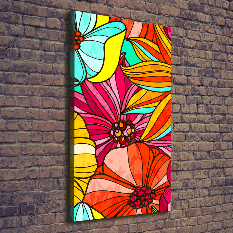 Colourful Flowers - Wrapped Canvas Art Prints