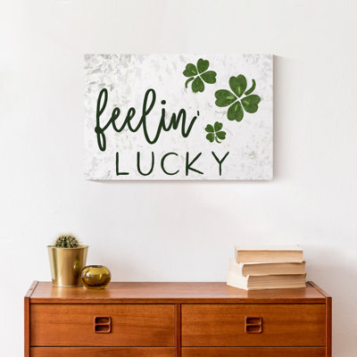 «Feeling Lucky», impression de trèfle à quatre feuilles sur toile