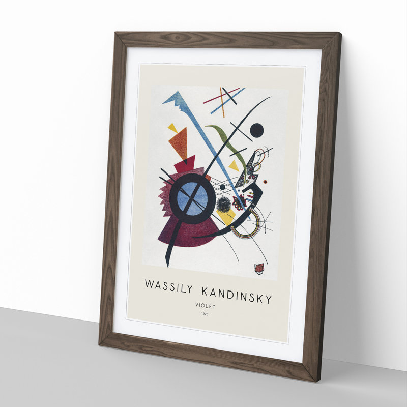 Violet by Wassily Kandinsky - Picture Frame Art Prints, 65cm H x 48cm W x 2cm D, Walnut
