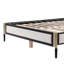 Lit avec tête de lit en tissu blanc, cadre champagne argenté et noir-1368386299