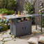 Chariot de barbecue pliable pour îlot de cuisine pour l'extérieur avec plateau en acier inoxydable, support à déchets, grand rangement et roues verrouillables-133225492