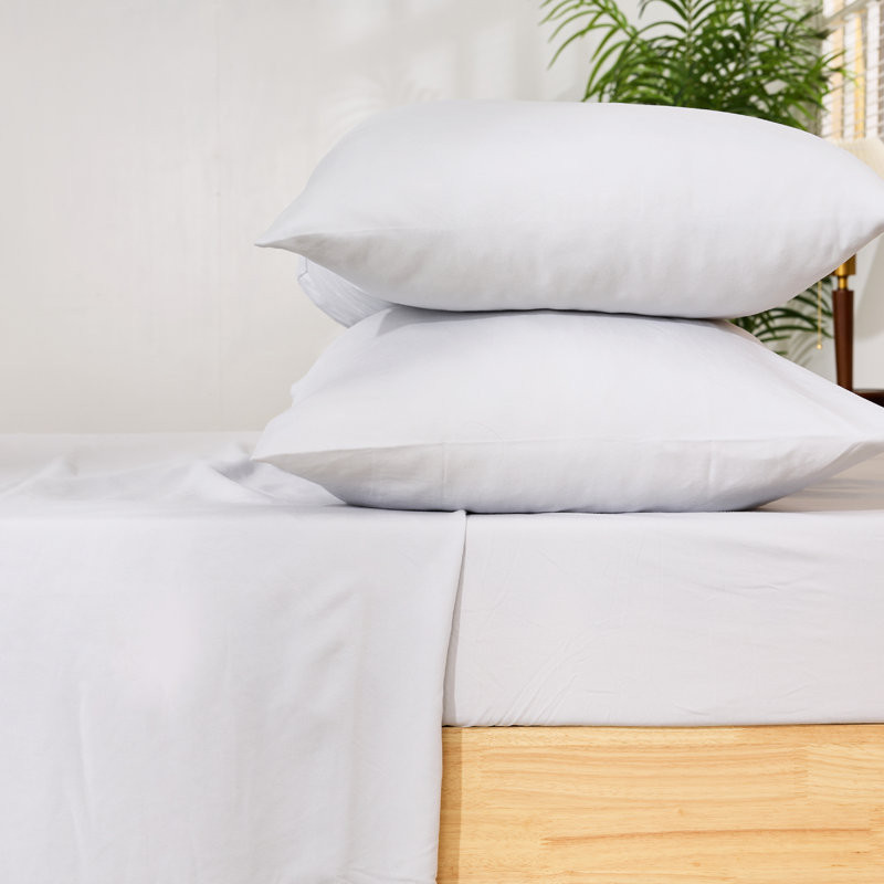 Ensemble de draps profond avec ourlet plissé, Ensemble de draps pour taille de lit très grand c, Gris