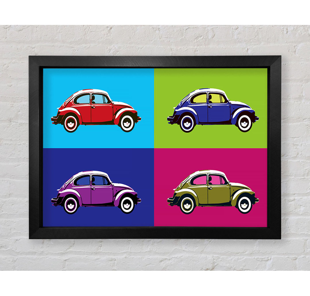 Beetle Pop Art - Einzelne Bilderrahmen Kunstdrucke