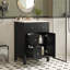 Meuble-lavabo de salle de bain avec lavabo, 2 tiroirs et porte à fermeture douce-67233471