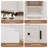Rolling Kitchen Island With Drop Leaf, Trash Can Cabinet, Drawers And Storage, White-1691817912
