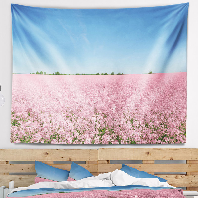 Tapisserie florale «Beautiful Meadow Under Blue Sky», H 32 po x l 39 po