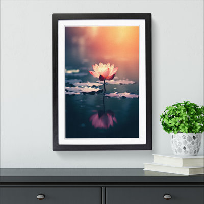 Water Lily Pond Minimalism - Framed Print