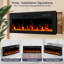 Recessed & Wall Mounted Electric Fireplace, Remote Control Fireplace Heater, Touching Screen Electric & Alternative Fuel Fireplaces Stoves