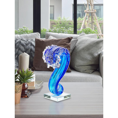 Sculpture en verre Wave Art