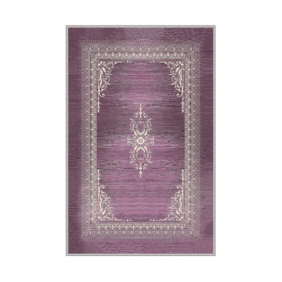Luxurious Woven Area Rug, 100% Polyester, 23.6 x 39.4 inches | 650 g/m², 0.3 in Pile Height | Antibacterial, Non-Slip PVC Dot Underside, Machine Washable | 3D Digital Printing, Perfect for Living Room & Bedroom Decor