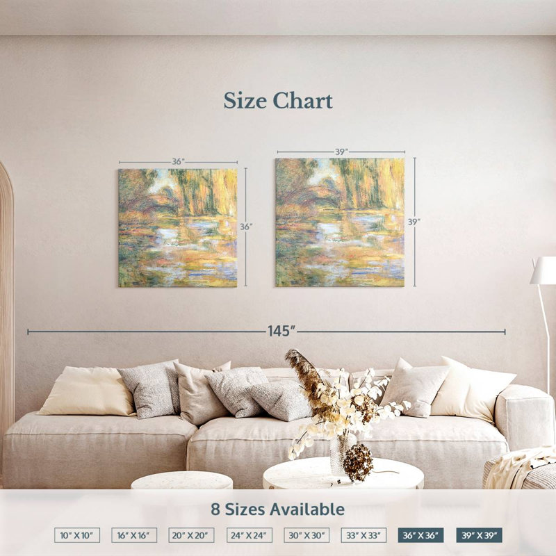 Avery Waterlily Pond - Le pont, H 36 po x l 36 po