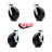 4 Piece Phenolic Caster Set with Roller Bearings 2 Brakes Service