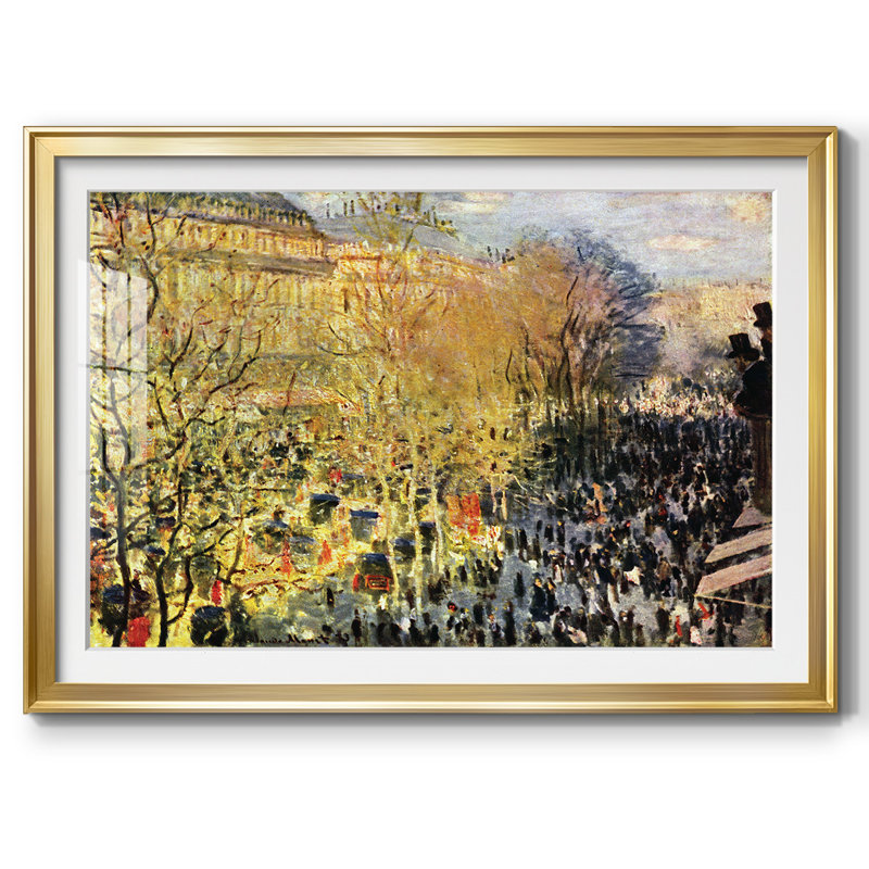 Boulevard des Capucines à Paris, Or, H 15 po x l 21 po x P 1,5 po