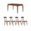 Suspended solid wood table set