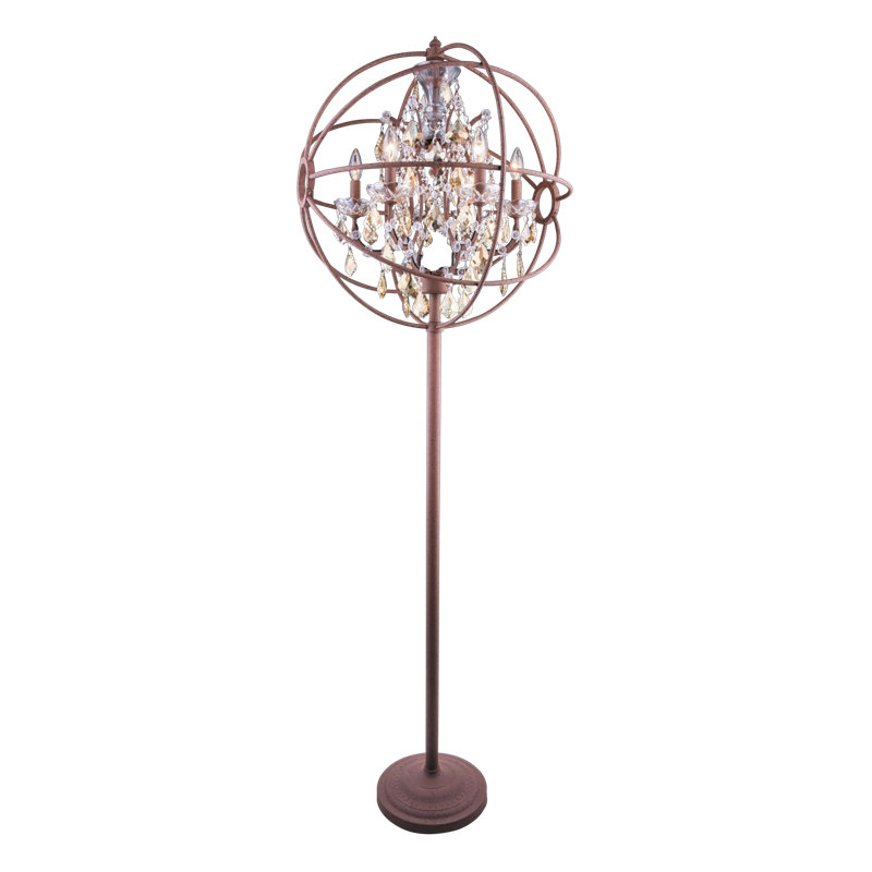 Mendelson 71'' Candelabra Floor Lamp, French Gold