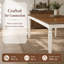Rustic Wood Dining Table - Rectangular Design with Carved Turned Legs for Kitchen & Dining Room