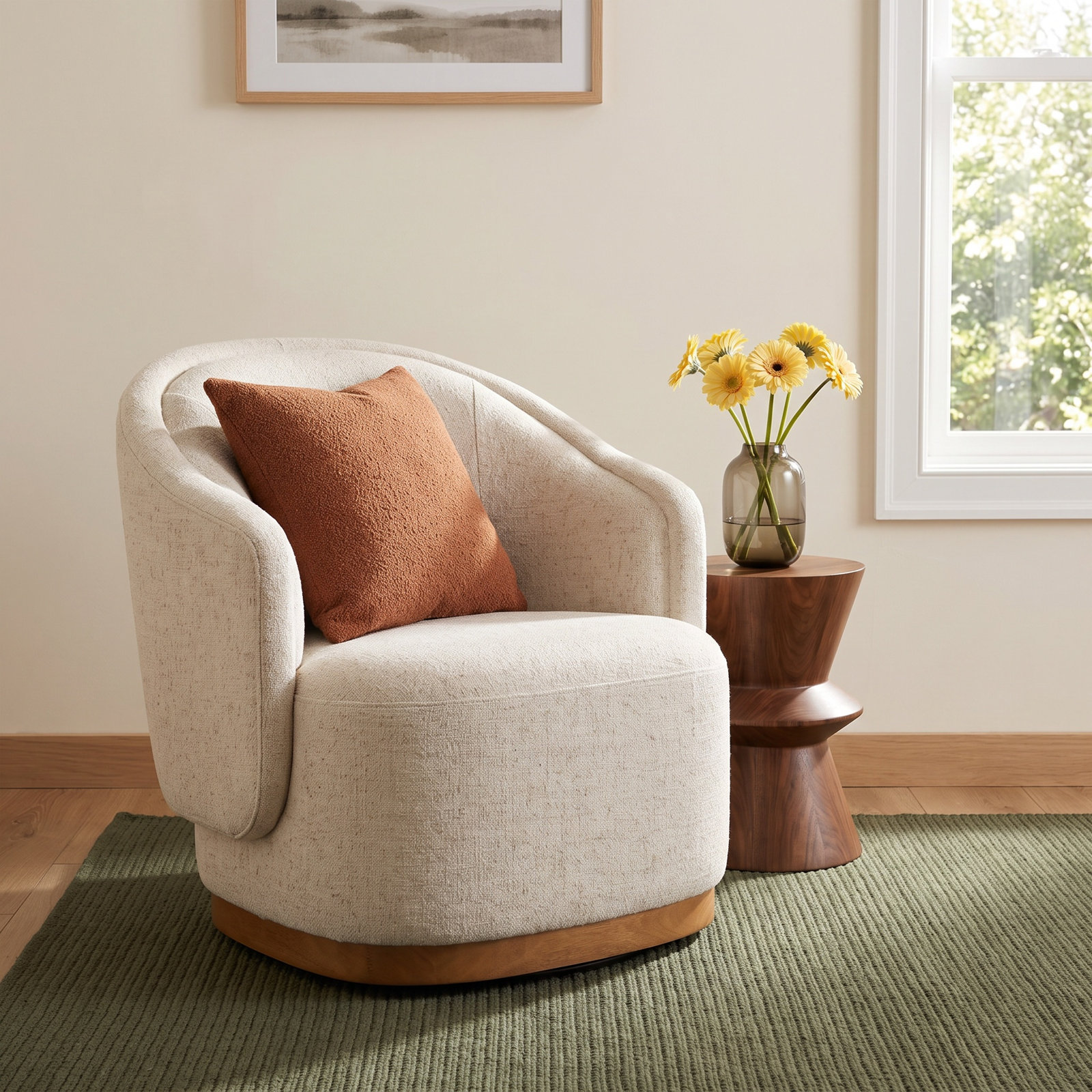 Matilde Swivel Barrel Chair