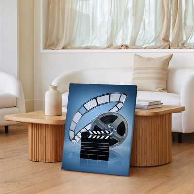 Canvas Create A Visually Striking Digital Artwork Featuring A Film Themed Wall Art Background The Scene Should Include A Flowing Film Canvas Wall Art