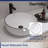 DeerValley Symmetry 16'' Circular White/Black Ceramic Vessel Bathroom Sink-90655505