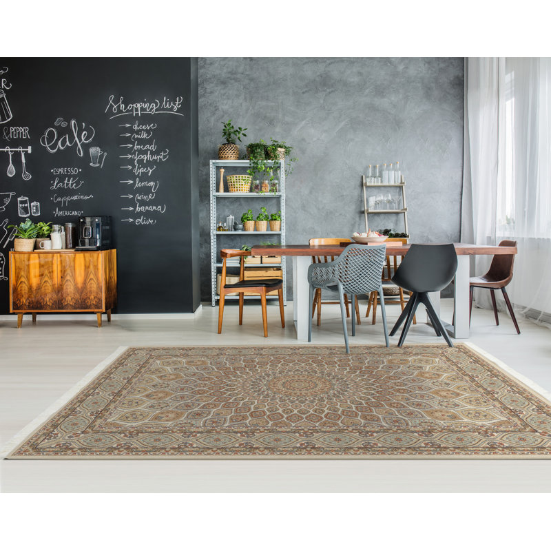 Clemence Oriental Viscose Area Rug, Rectangle 160cm x 230cm