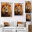 Animal tangerine lion II - Lion, art mural-598443559-598443556