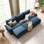 Canapé modulaire rembourré en U de 123 po avec 3 repose-pieds Colbey-290264654-293647917