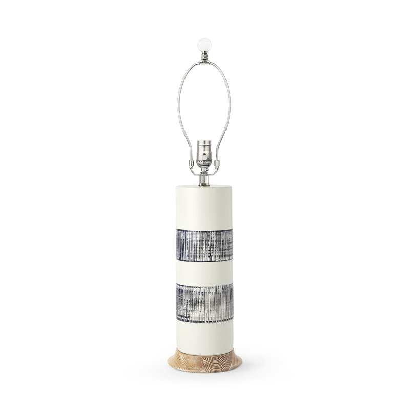 Elena Table Lamp, Blue/White