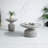 Weathered Grey End Table With Pedestal