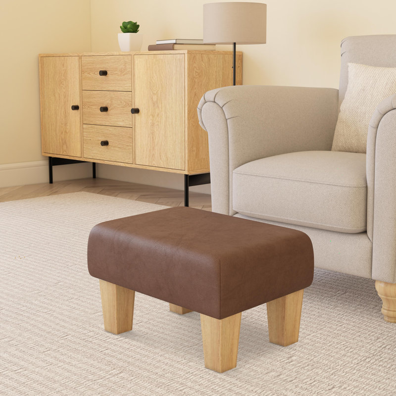 Collado Wood Contemporary Leg, Style Leather, Cocoa Beech Wood Brown, Natural