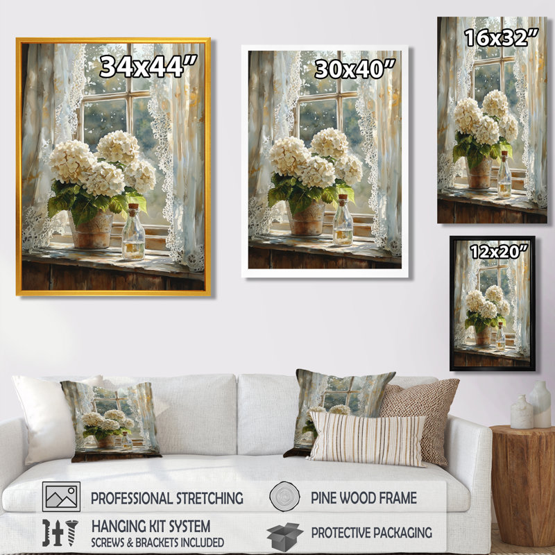 Bernard - Floral Wall Decor, Reproduction encadrée d'une seule photo, Argent argent, H 20 po x l 12 po