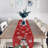 Jeani Rectangle Geometric Christmas Linen Table Runner