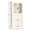 Organisateur de garde-robe portable pour vêtements, commode, portes magnétiques avec cubes et tringle, armoire de rangement pour garde-robe pour bébé, blanc