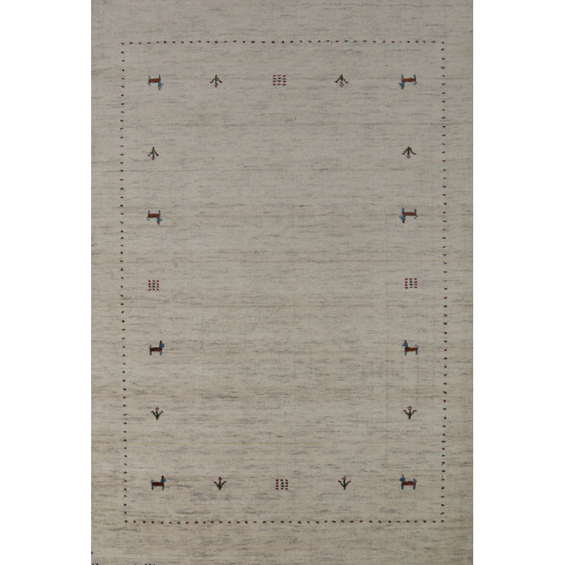 Handmade Gabbeh Oriental Rug 4x6