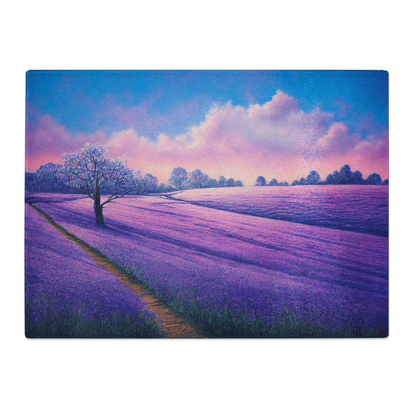 Statuesque Bluebell Field  Glass Chopping Board