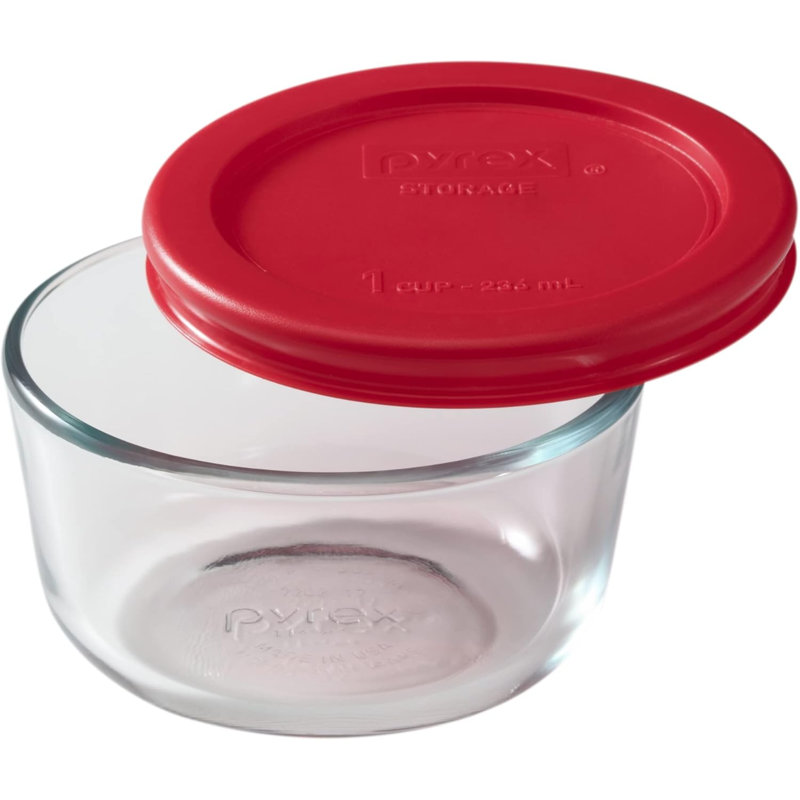 Contenant alimentaire simple en verre de 1 tasse avec couvercle Simply