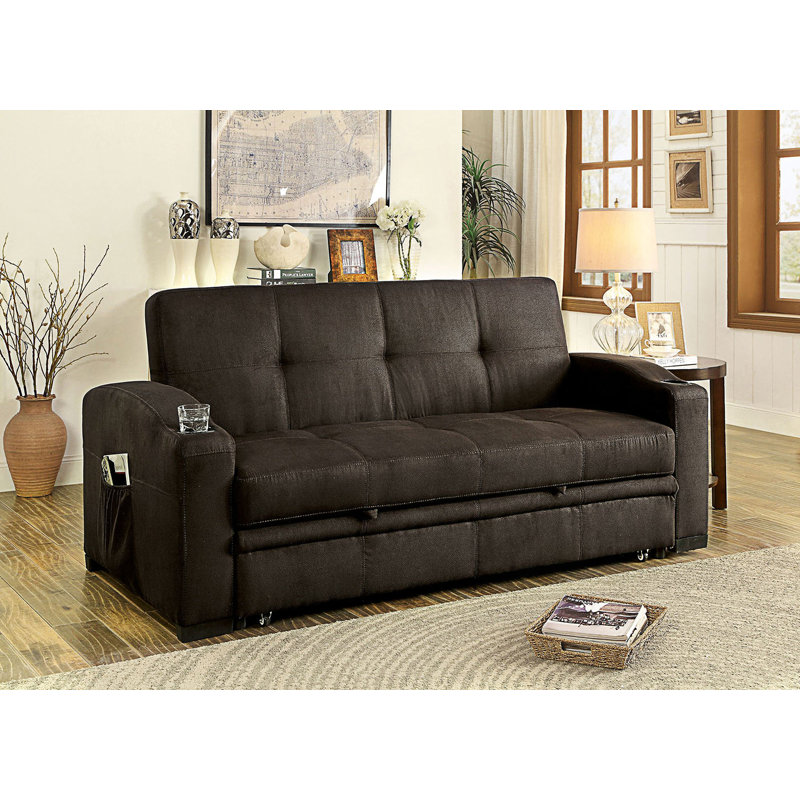 Canapé futon capitonné de style transitionnel